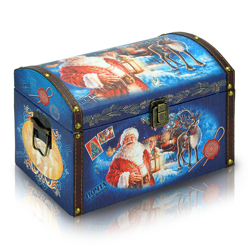 сладкий новогодний подарок Сундук подарки в санях ХИТ